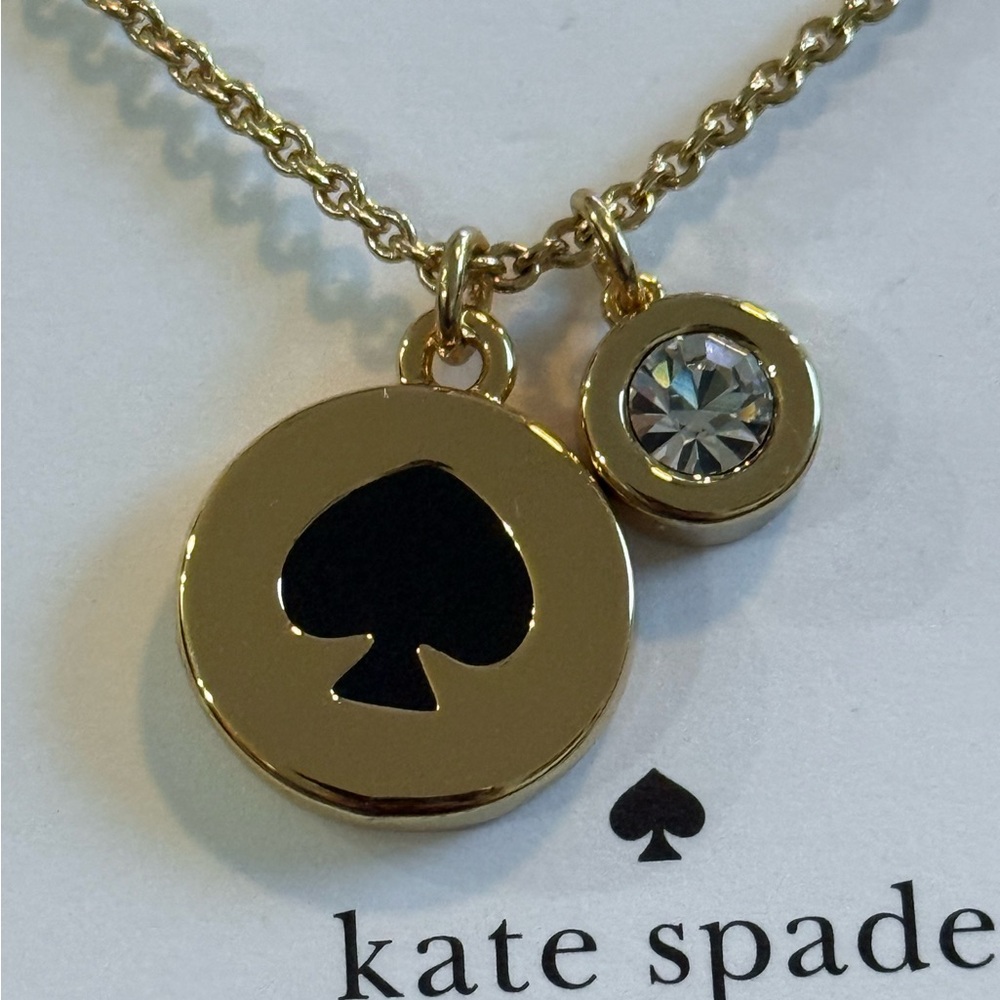 🆕 Kate Spade Gold and Black Charm Necklace